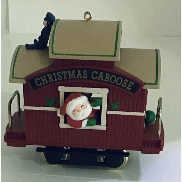 Hallmark Keepsake Ornament CHRISTMAS CABOOSE Vintage Christmas 1989 Train - Picture 1 of 5